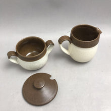 Load image into Gallery viewer, Vintage Denby Russet Speckled Stoneware Creamer &amp; Sugar England (4")
