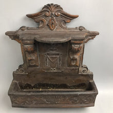 Load image into Gallery viewer, Vintage Ornate Brown Wall Mount Planter (19x15)
