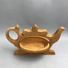 Load image into Gallery viewer, Vintage Wooden Collapsible Handmade Teapot Fruit Basket(12x9)

