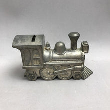 Load image into Gallery viewer, Vintage Silver Plated Train Locomotive Engine Coin Bank (4x6)
