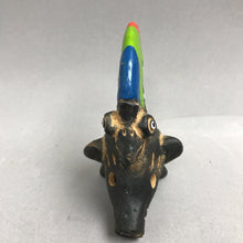 Load image into Gallery viewer, Ocarina Handmade/Painted Costa Rica Clay Toucan/Feline/Bovine/Ovine Flute (4")(As Is)
