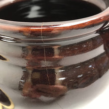 Load image into Gallery viewer, Vintage Brown Glaze Stoneware Crock Bean Pot With Handles and Lid Pottery USA (6")(As Is)
