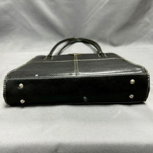 Load image into Gallery viewer, Black Faux Leather Designer Inspired Shoulder Bag Purse (10x10x2.5")
