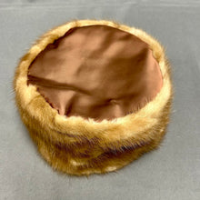Load image into Gallery viewer, Vintage Mr Henri Blonde Mink Satin Top Pillbox Hat
