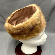 Load image into Gallery viewer, Vintage Mr Henri Blonde Mink Satin Top Pillbox Hat
