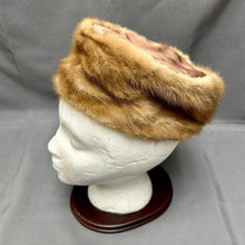 Load image into Gallery viewer, Vintage Mr Henri Blonde Mink Satin Top Pillbox Hat
