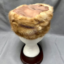 Load image into Gallery viewer, Vintage Mr Henri Blonde Mink Satin Top Pillbox Hat

