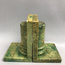 Load image into Gallery viewer, Vintage Italian Carved Green Alabaster/Marble Column Bookends (6")(AsIs)
