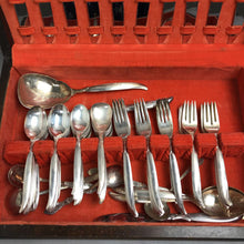 Load image into Gallery viewer, 1847 Rogers Bros Flair Silverplate Flatware 81 Pieces
