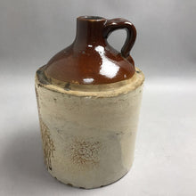 Load image into Gallery viewer, Vintage Stoneware Two Tone Whiskey Jug Crock (11")(As Is)
