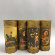 Load image into Gallery viewer, MCM Gold Tall Highball Jim Beam Decorative Glass Set of 4 (6x2.5)
