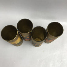 Load image into Gallery viewer, MCM Gold Tall Highball Jim Beam Decorative Glass Set of 4 (6x2.5)
