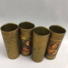 Load image into Gallery viewer, MCM Gold Tall Highball Jim Beam Decorative Glass Set of 4 (6x2.5)
