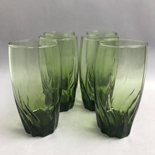 Load image into Gallery viewer, Retro Anchor Hocking Central Park Ivy Green Tumbler Set of 6 Glasses
