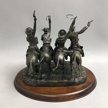 Load image into Gallery viewer, Franklin Mint Remington Coming Through the Rye Antique Bronze Figurine w/Wood Plaque (8")
