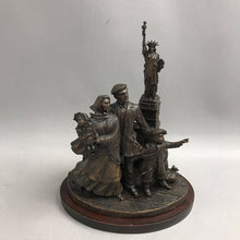 Load image into Gallery viewer, Franklin Mint A New Beginning Antique Bronze Figurine w/Wood Plaque (8")
