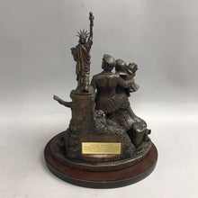 Load image into Gallery viewer, Franklin Mint A New Beginning Antique Bronze Figurine w/Wood Plaque (8")
