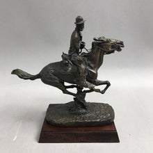 Load image into Gallery viewer, Franklin Mint Frederic Remington Trooper Of The Plains Bronze Sculpture (7")
