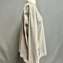 Load image into Gallery viewer, Eileen Fisher Gray Cotton Mandarin Collar Button Down Top (1X)
