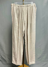 Load image into Gallery viewer, Eileen Fisher Tan Linen Elastic Waist Pants (L)
