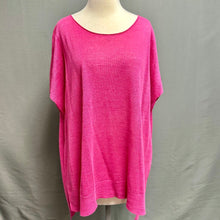 Load image into Gallery viewer, Eileen Fisher Fuschia Linen Knit Dolman Sleeve Top (L)
