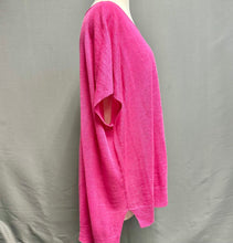 Load image into Gallery viewer, Eileen Fisher Fuschia Linen Knit Dolman Sleeve Top (L)
