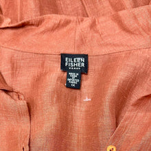 Load image into Gallery viewer, Eileen Fisher Burnt Orange Linen Silk Blend Button Down Top (1X)
