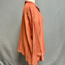 Load image into Gallery viewer, Eileen Fisher Burnt Orange Linen Silk Blend Button Down Top (1X)
