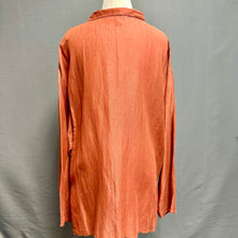 Load image into Gallery viewer, Eileen Fisher Burnt Orange Linen Silk Blend Button Down Top (1X)

