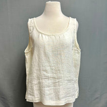 Load image into Gallery viewer, Eileen Fisher Cream Linen Sleeveless Top (L)
