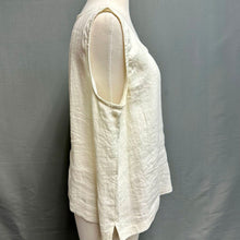 Load image into Gallery viewer, Eileen Fisher Cream Linen Sleeveless Top (L)
