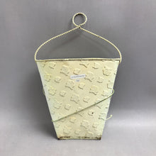 Load image into Gallery viewer, Shabby Chic White Metal Wall Pocket (14x9)
