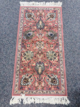 Load image into Gallery viewer, Pure Wool Locked in Weave Red Rug (27x54)
