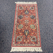 Load image into Gallery viewer, Pure Wool Locked in Weave Red Rug (27x54)
