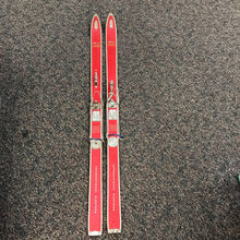 Load image into Gallery viewer, Vintage Red Wood Skis Marked International Nineteen (52")

