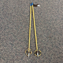 Load image into Gallery viewer, Vintage Red Wood Skis Marked International Nineteen with Ski Poles (52")
