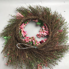 Load image into Gallery viewer, Pink Floral Wreath (24")
