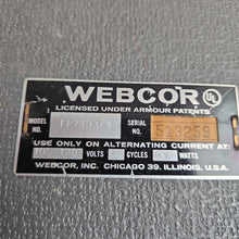 Load image into Gallery viewer, Webcor Viscount Reel-to-Reel Tape Recorder (As-Is) (9x14x16.5)
