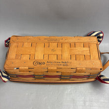 Load image into Gallery viewer, Longaberger 1993 Crisco Baking Basket Liner &amp; Protector American Patriotic Decor
