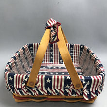Load image into Gallery viewer, Longaberger 1998 All American Pie Basket, Protector Liner &amp; Bow (5x11x12)
