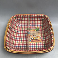 Load image into Gallery viewer, Longaberger 1998 Good Ol' Summertime Picnic Pal Basket Combo w/Liner &amp; Protector (3x10x9)
