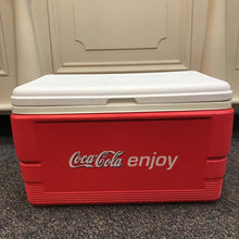 Load image into Gallery viewer, Vintage Igloo Coca-Cola Red Cooler Ice Chest (14x24x14)
