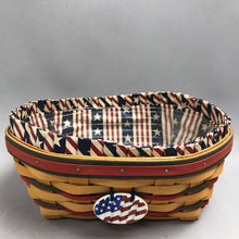 Load image into Gallery viewer, 1999 Longaberger All-American Collection Blue Ribbon Bread Basket (4x10x9)
