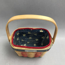 Load image into Gallery viewer, Vintage Longaberger Inaugural Basket, 2001 Hostess Appreciation Gift Red White Blue (4x6x4)
