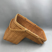 Load image into Gallery viewer, Longaberger Odds &amp; Ends Step It Up Stair Case Basket with Protector 1995 (18x13)
