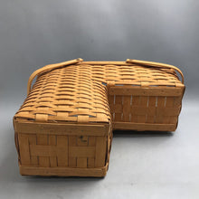 Load image into Gallery viewer, Longaberger Odds &amp; Ends Step It Up Stair Case Basket with Protector 1995 (18x13)
