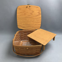 Load image into Gallery viewer, Vintage 1995 Longaberger Double Handle Small Picnic Basket with Riser11029 (6x12)
