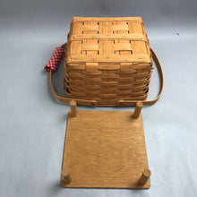 Load image into Gallery viewer, Vintage 1995 Longaberger Double Handle Small Picnic Basket with Riser11029 (6x12)
