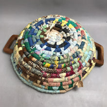 Load image into Gallery viewer, Vintage Rag Coiled Basket/Wood Handles (6x17)

