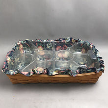 Load image into Gallery viewer, Longaberger Hostess Serving Tray Basket 10-Way Divided Protector &amp; Liner (20x14)
